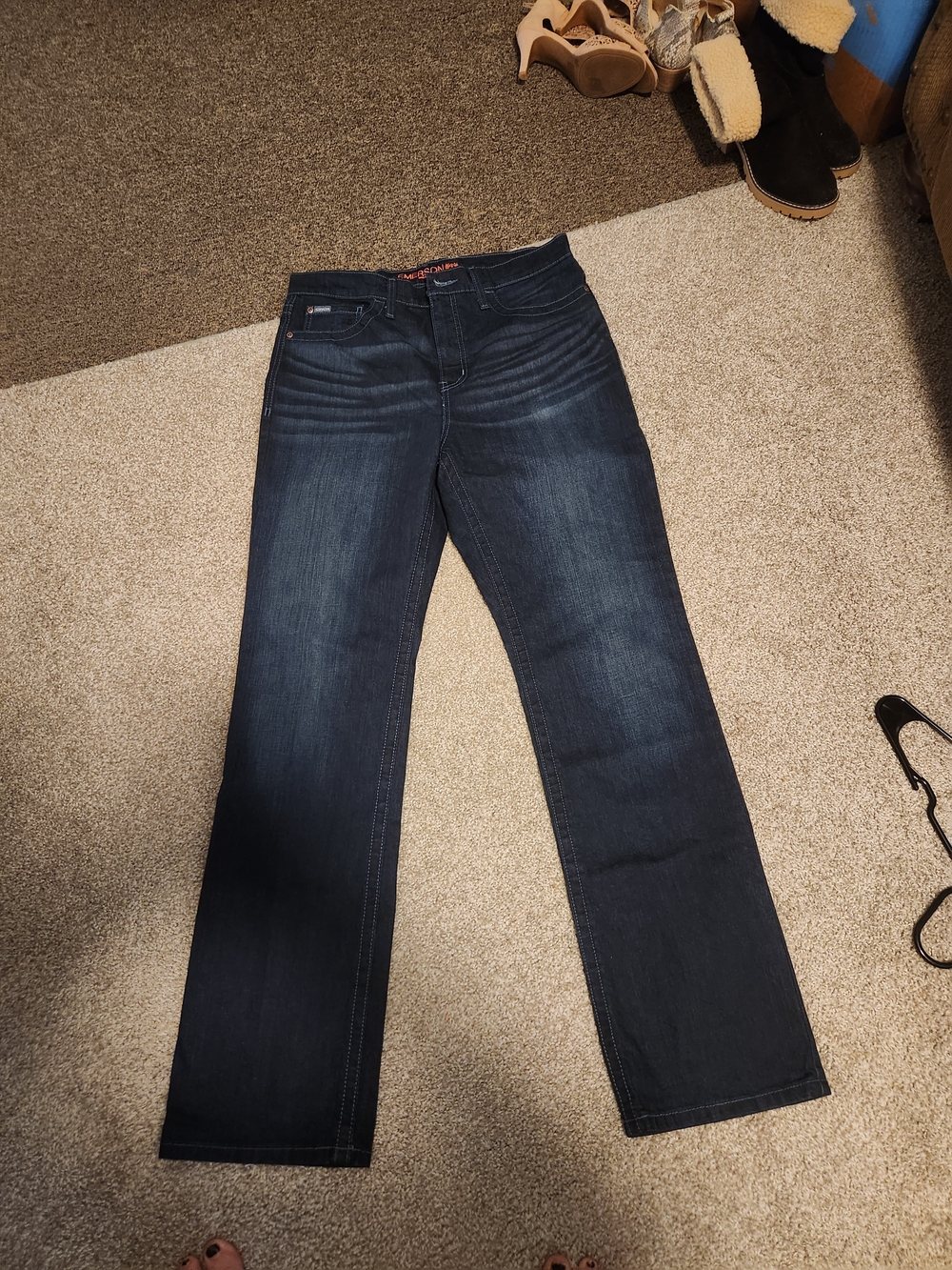 Cinch Emerson Dark Wash Women’s Straight-Leg Jeans - Navy Blue 32 Long